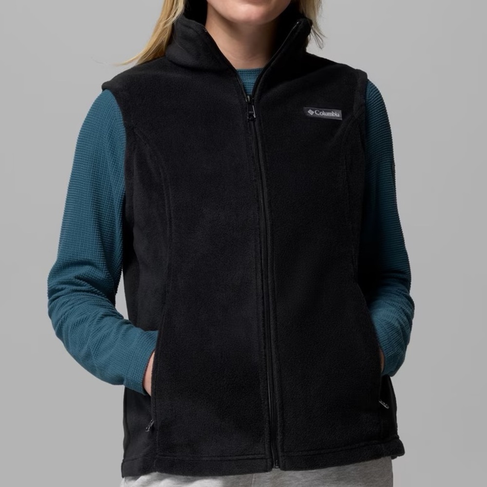 Columbia Black Full-Zip Fleece Vest for Women